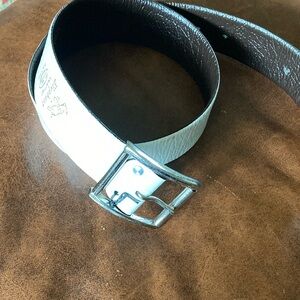 White and Brown elephant, leather Belt